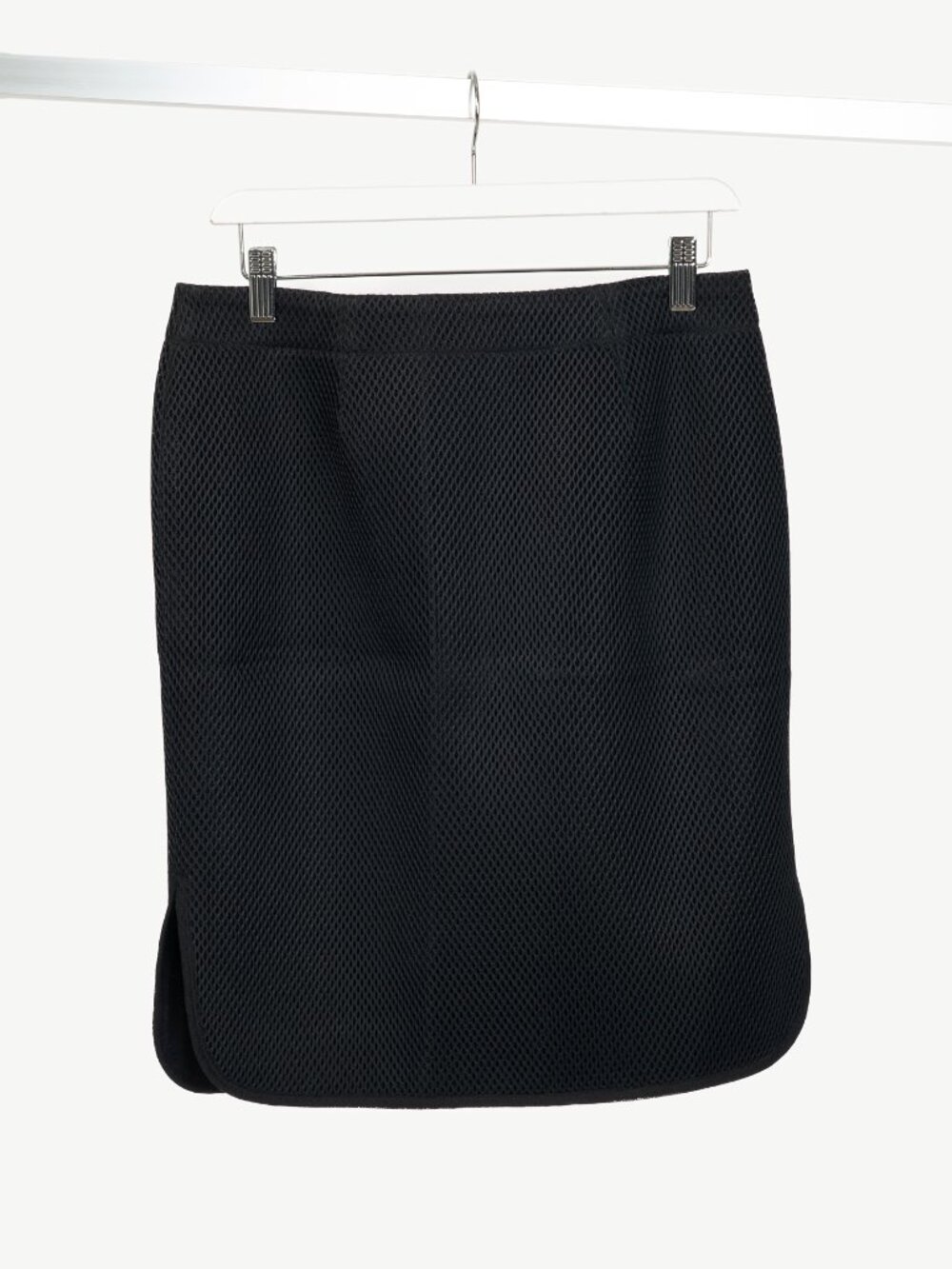Marie Saint Pierre Westbury Black Mesh-Scuba Pencil Skirt